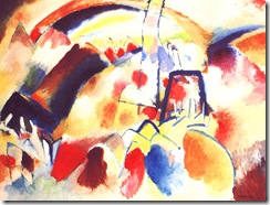 Kandinsky paysages aux taches rouges 1913