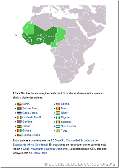 AFRICA OCCIDENTAL-EL CRISOL DE LA CORDURA