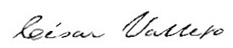 Firma de Cesar Vallejo-EL CRISOL DE LA CORDURA
