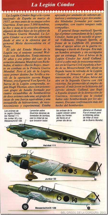 EL CRISOL DE LA CORDURA- Gernika-Legión Cóndor